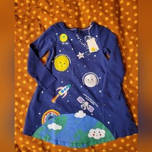 Mini Boden galaxy glow in the dark dress